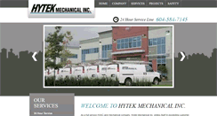 Desktop Screenshot of hytekmechanical.com